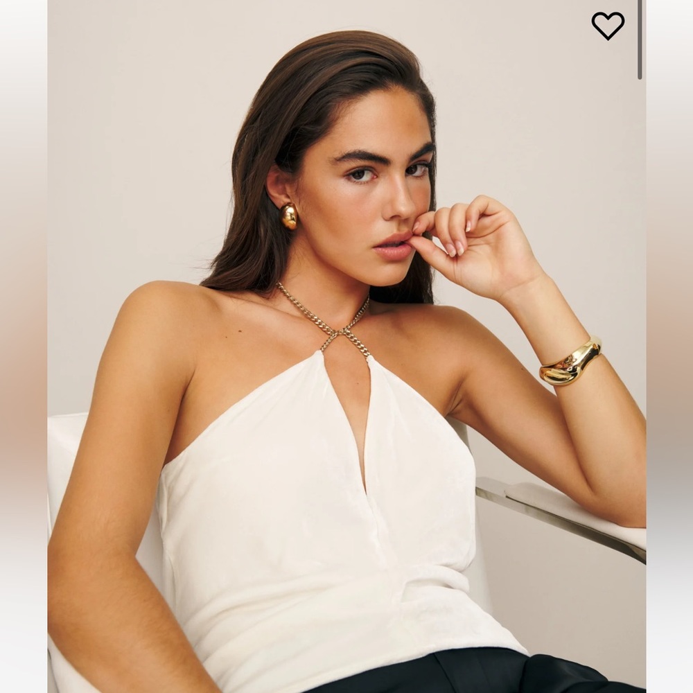 Reformation Violette Velvet Top